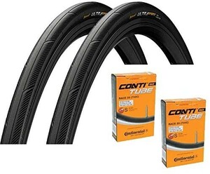 コンチネンタル Continental UltraSport3 ウルトラスポーツ3 タイヤとチューブ2本セット 700x23C 仏式60mm 自転車 送料無料