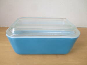  Pyrex PYREX ref Rige letter - blue M glass cover attaching USA Vintage 