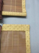 御簾 上下4枚 [B31917] 上の縦20cm 横70cm 下の縦172cm 横70cm 銀製金具 すだれ 目隠し 日よけ 節電対策_画像2