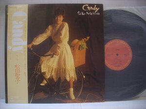 ● 帯付 LP 松田聖子 / CANDY キャンディー 野ばらのエチュード 黄色いカーディガン 松本隆 細野晴臣 大滝詠一 1982年 ◇r40902