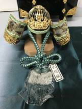 保管品　昭和レトロ　アンティーク　正絹織　五月人形　置物　kabuto 兜　カブト　青龍　12号　龍　収納タイプ_画像2