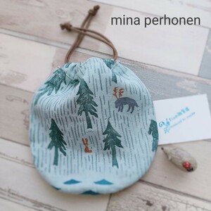 【mina perhonen】ハンドメイド 巾着 ポーチ 小物入れ 