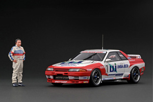 ★未開封新品/入手困難/Ignition限定モデル「1/18 UNISIA JECS SKYLINE(#1) 1993 JTC With Mr. Hasemi/長谷見昌弘 選手」フィギュア付き