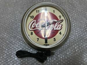 ☆絶版品☆ 正規 CocaCola コカコーラ COLA コーラ ネオン 壁掛け 時計 clock アメリカン ダイナー DINER ヴィンテージ ガレージ サイン 等