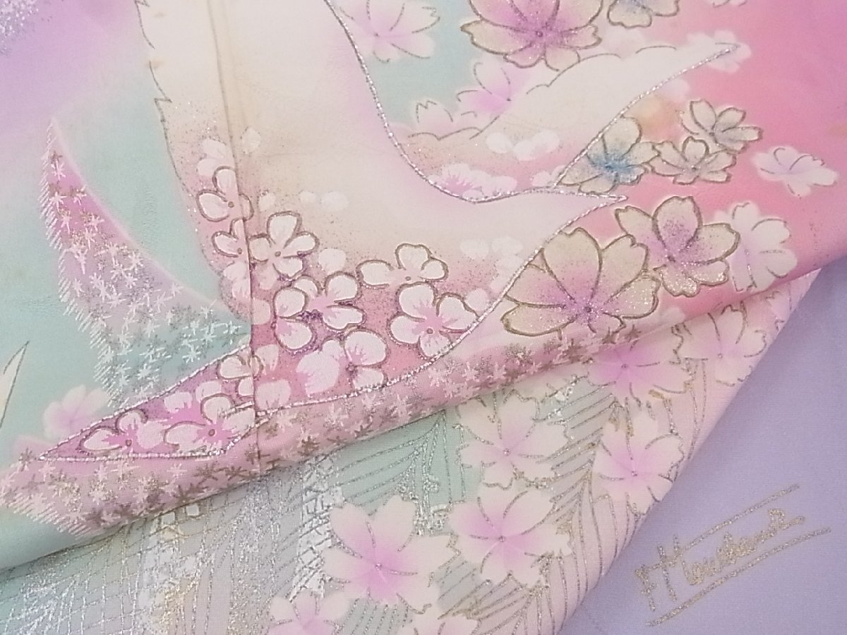 正絹着物振袖フランソワーズ モレシャン 舞花文 S shimizu-kazumichi.com