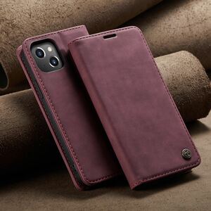 iPhone 14 pro leather case iPhone 14 Pro case 6.1 -inch iPhone14 pro cover notebook type card storage C1 wine 