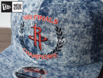 Y156《未使用品》NEW ERA ニューエラ 9 FIFTY ORIGINAL FIT【フリーサイズ】NBA HOUSTON ROCKETS ロケッツ デニム生地 帽子 キャップ_画像3