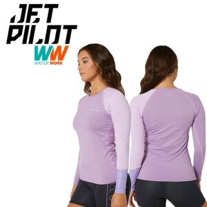 ジェットパイロット JETPILOT 2023 ラッシュガード 長袖 送料無料 コーズ L/S レディース ラッシー S22515 パープル 10/M