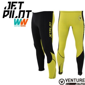  jet Pilot JETPILOT 2023 мокрый костюм бесплатная доставка венчурный брюки черный / желтый L JA22153 jet SUP