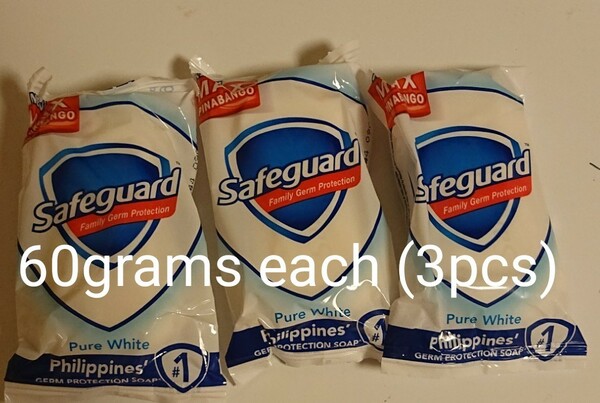 safeguard soap 60grams each=3pcs