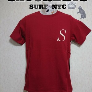 【XS】SATURDAYS SURF NYC 〝 Ｓ〟ロゴＴシャツ（赤）