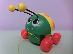 フィッシャープライス◆ビンテージ 1982年 てんとう虫 プルトイ おもちゃ フィギュア 天道虫◆Fisher Price 80s Lady Bug vintage pull toy