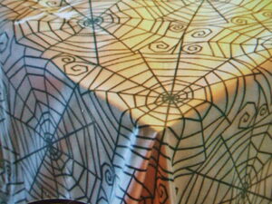 ハロウィン テーブルクロス クモの巣-4 飾り パーティ スパイダー