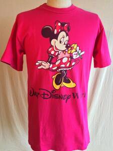 送料無料★M【USA製アメリカ購入】ミニーマウス（Minnie Mouse）オフィシャルTシャツ/赤/Disneyディズニーused古着服ヴィンテージ/ミッキー