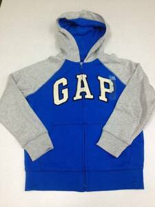 ●ＧＡＰ●新品●ロゴ・パーカー●160●ブルーＸグレー●ギャップ●03