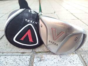 レフティ/左利き用 テイラーメイド/TaylorMade ゴルフクラブ #3 ウッド V STEEL/Vスチール 15° 中古 シャフト MAS2 PLUS FLEX S