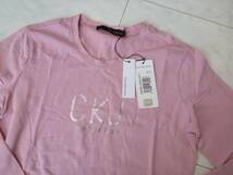新品Calvin Klein Jeans （カルバンクラインジーンズ）ピンク　長袖　ストレッチ抜群　Ｔシャツ　Ｓ_画像2