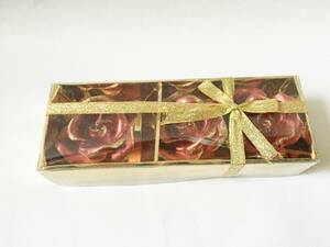  new goods boxed rose candle 3 piece entering red 