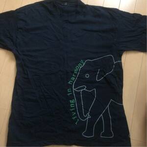 ☆像プリント Tシャツ メンズMーL 黒