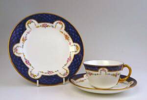 R*C* Dubey = cup & saucer & plate 4949 Dk.Blue+DecoG (1 class goods )