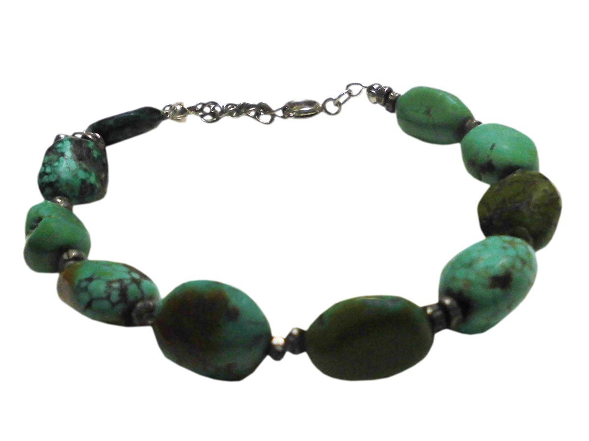 ■☆Accesorios hechos a mano pulsera turquesa (OTB-3), pulsera, piedras de colores, Turquesa