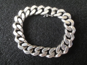 [ bracele ]SILVER925 width futoshi flat gross weight approximately 66g total length approximately 20. width approximately 12.2. secondhand goods nationwide equal postage 870 jpy 