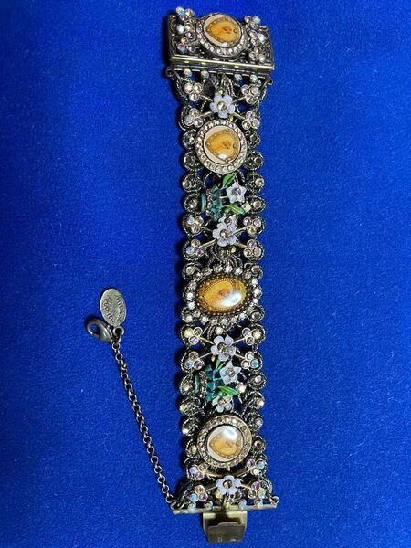 ミハエルネグリン◎ Michal Negrin 貴婦人4ピクチャー×花籠×レースブレスレット美品