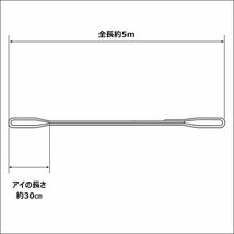 ナイロンスリングベルト【1本】幅25mm×5m 耐荷800kg ベルトスリング 紫/13_画像8