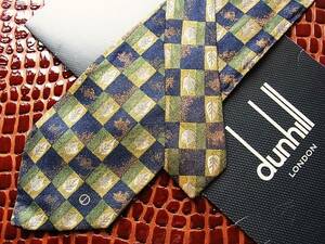 *E1613R* stock disposal SALE*[ with logo * leaf ][dunhill] Dunhill. necktie 