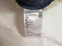 BE575【UNIQLO・ユニクロ】裏地ボア付き　台形スカート　女児　濃青　130_画像8