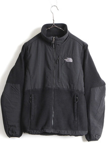 人気 黒 ■ ノースフェイス デナリ ジャケット ( レディース M ) 古着 The North Face DENALI フルジップ フリース ナイロン 切替 ブルゾン