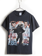 人気 黒 ■ ジャスティン ティンバーレイク 2007年 ツアー プリント 半袖 Tシャツ / メンズ M 古着 アーティスト ミュージシャン プリントT_画像1