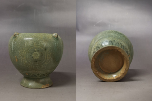 【旧家収蔵品】N342朝鮮古陶磁 古高麗 高麗磁 李朝 高麗青磁杯