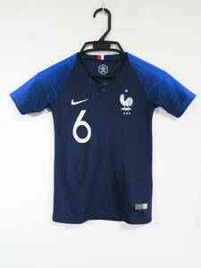 フランス 代表 #6 POGBA ポグバ 2018 ホーム ユニフォーム ジュニアXS 130cm相当 ナイキ NIKE 送料無料 France サッカー キッズ 子供用