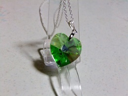  peridot Aurora Swarovski. refreshing . Heart top 