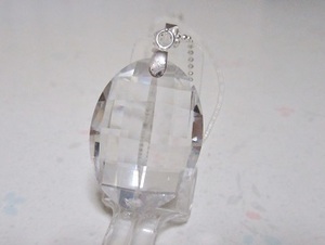 Серебряная вершина большой эллиптической крупной кристалсваловски