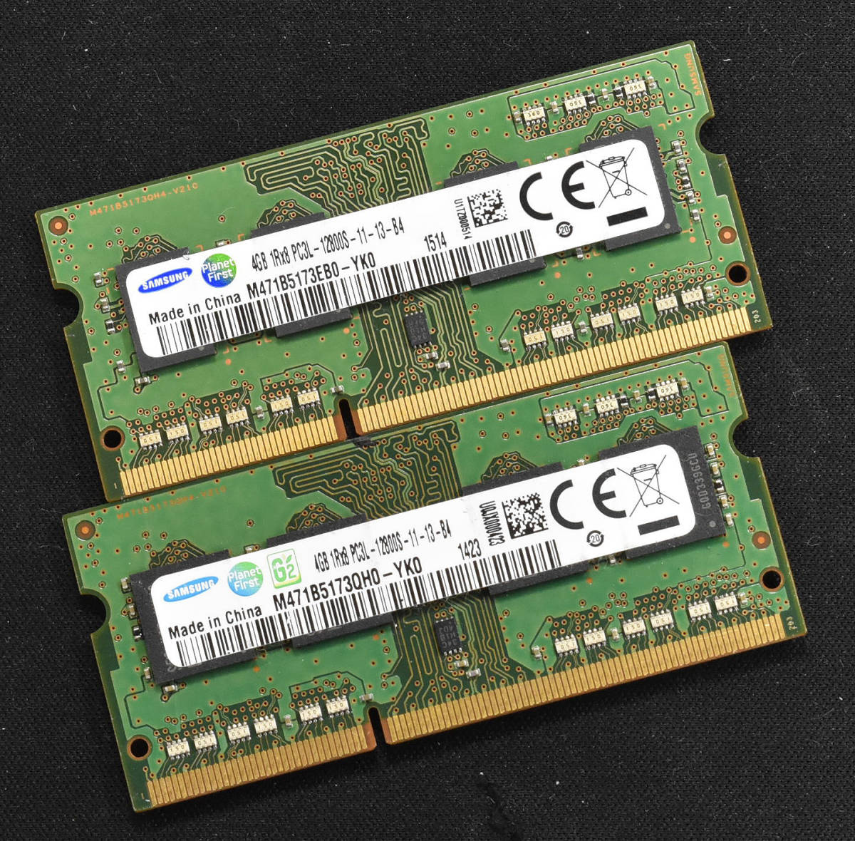 Samsung サムスン ノートパソコン用DDR3低電圧メモリー 4GB 1rx8pc3l-12800s-11-13-b4  M471B5173QH0-YK0 56％以上節約