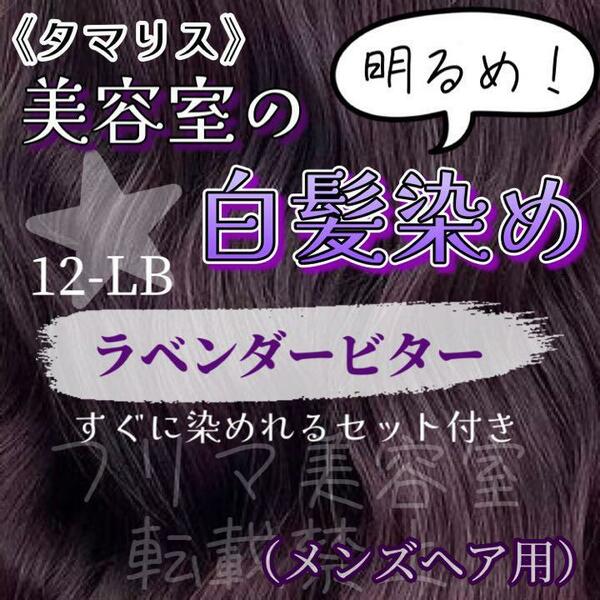 タマリス　すぐに染めれる白髪染めセットM ラベンダービター12 （明るめ）　グレイカラー　メンズ用