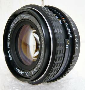 レトロ 当時物 RETRO LENS「PENTAX ペンタックス カメラレンズ 一眼レフ用 単焦点 標準レンズ SMC PENTAX-M F1.7 /50mm」オールドレンズ