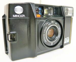 昭和レトロ RETRO CAMERA「MINOLTA ミノルタ フィルム カメラ コンパクト AF-S QUARTZ AUTO FOCUS D ブラック MINOLTA LENS F2.8/35mm」