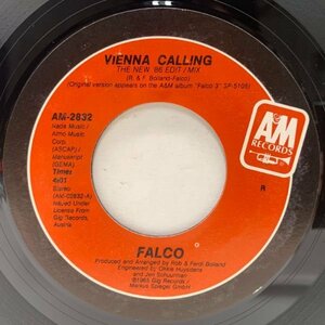 USプレス 7インチ FALCO Vienna Calling (The New '86 Edit / Mix) ('86 A&M) ファルコ 45RPM.