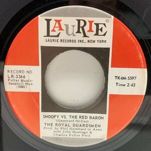 USオリジナル 7インチ ROYAL GUARDSMEN Snoopy Vs. The Red Baron ('66 Laurie) PEANUTS スヌーピー 45RPM. 