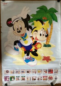 KK-4598■送料無料■ミッキーマウス ミニーマウス ディズニー Disney ポスター 印刷物 レトロ アンティーク●破れあり/くSUら