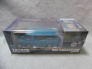 未開封新品 BM CREATIONS JUNIOR 1/64 TOYTA 2015 HIACE KDH200V-暴走族 藍 右ハンドル