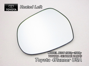 サーフN21#/TOYOTA/トヨタ4RUNNER純正USドアミラーガラス左側(ヒーター付き)/USDM北米仕様N210N215ハイラックス4ランナー鏡面USA平面鏡