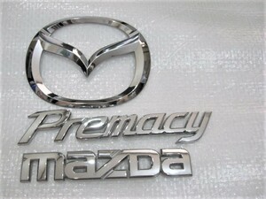 ★希少 プレマシー Premacy マツダマーク mazda カモメ CREW? シルバーエンブレム 3点 旧車 中古