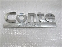 ★希少 コンテ Conte ダイハツ ムーブコンテ L575S L585S 75441-B2210-C ロゴ リア シルバーエンブレム 旧車 1点 中古_画像2