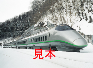 鉄道写真、645ネガデータ、156773700010、新幹線400系（L3編成）、JR奥羽本線、関根〜大沢、2009.01.03、（4591×3362）