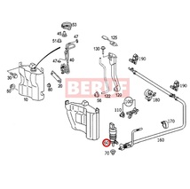 メルセデスベンツ　ウォッシャーポンプ HELLA製 グロメット付属　SLクラス R129　500SL SL320 SL500 SL600　2108690821_画像2