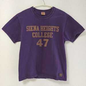 DELUXE WARE デラックスウエア DLT-1902　SIENA.C カレッジプリントTシャツ 半袖 ② S パープル(紫)